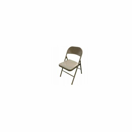 KD GABINETES Beige Steel Folding Chair KD3236910